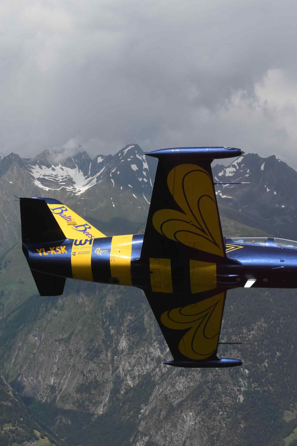 Private Jet Flight Over the Swiss Alps