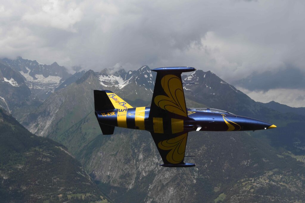 Private Jet Flight Over the Swiss Alps